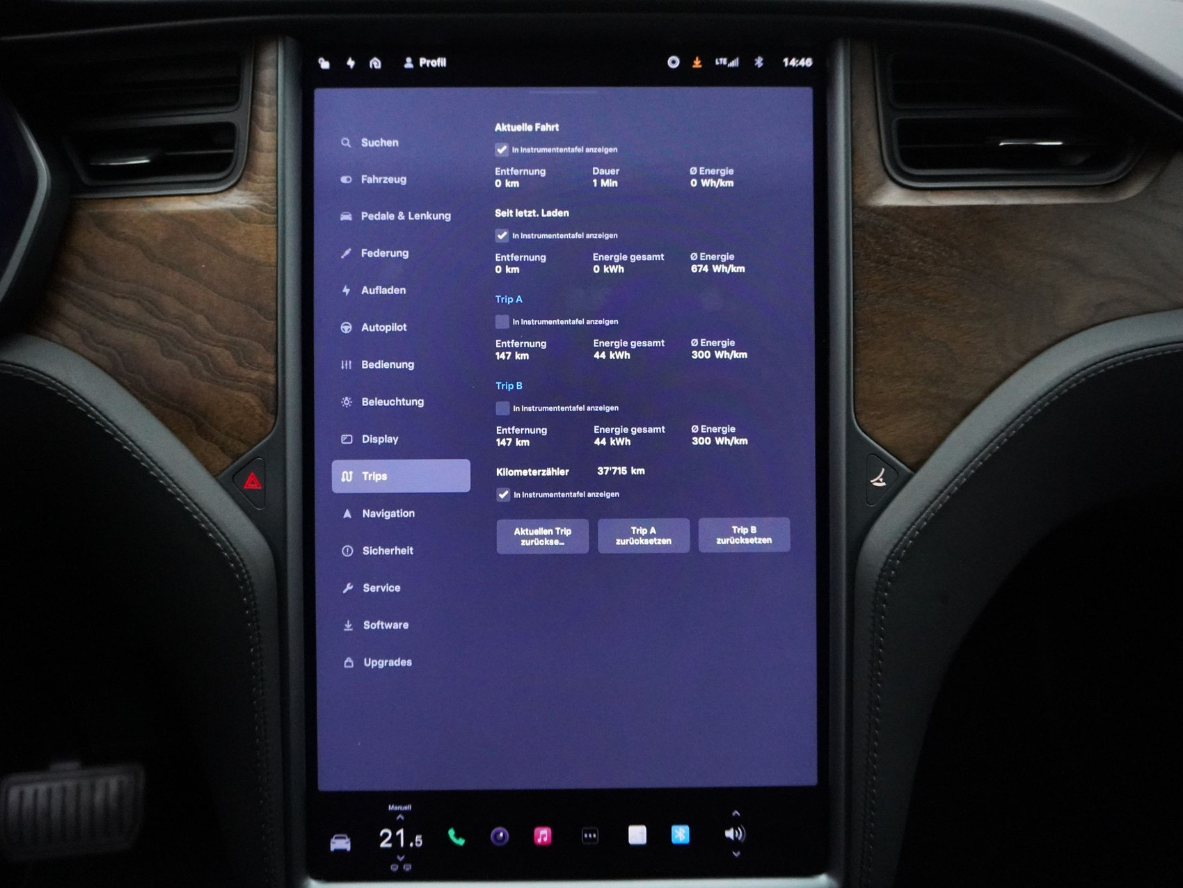 TESLA Model X Maximale Reichweite AWD